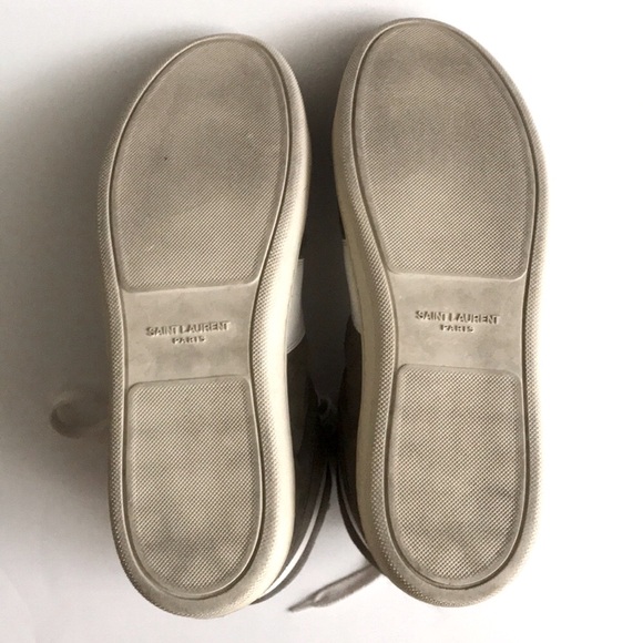 Saint Laurent Grey Suede High Top Sneakers SL/02H - Picture 11 of 14